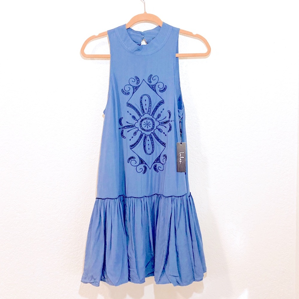 NWT Lulus blue dress, size: M